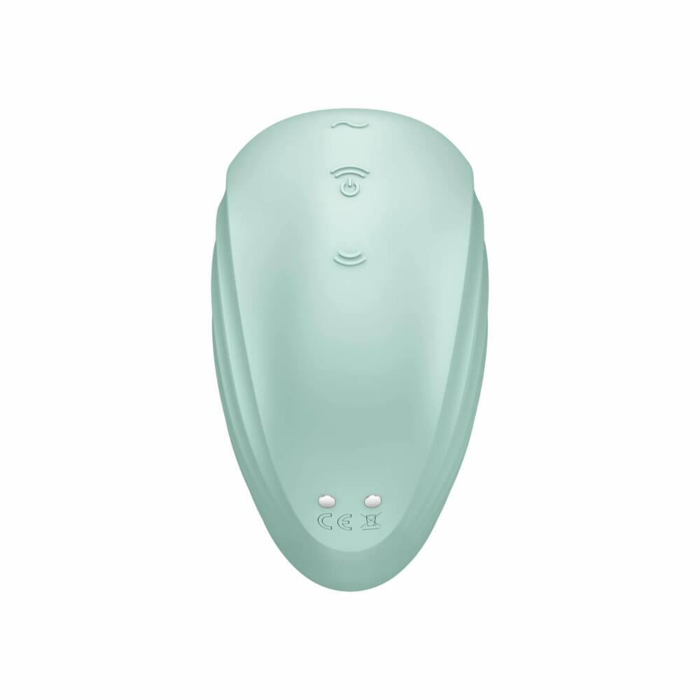 Stimulator clitoridian Satisfyer Pearl Diver din silicon albastru, 9 cm, USB