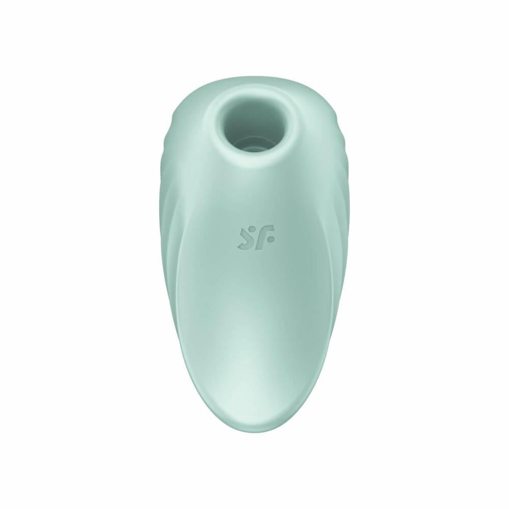 Stimulator clitoridian Satisfyer Pearl Diver din silicon albastru, 9 cm, USB