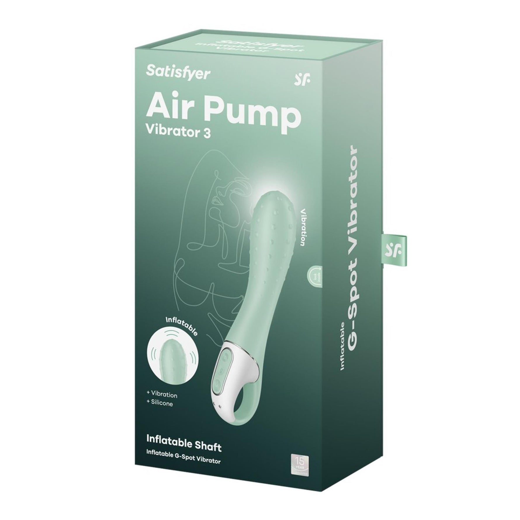 Vibrator Satisfyer Air Pump 3 cu punct G, mentă, USB