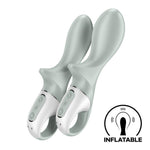 Vibrator anal gonflabil Satisfyer Air Pump Booty 3, gri, verde, USB