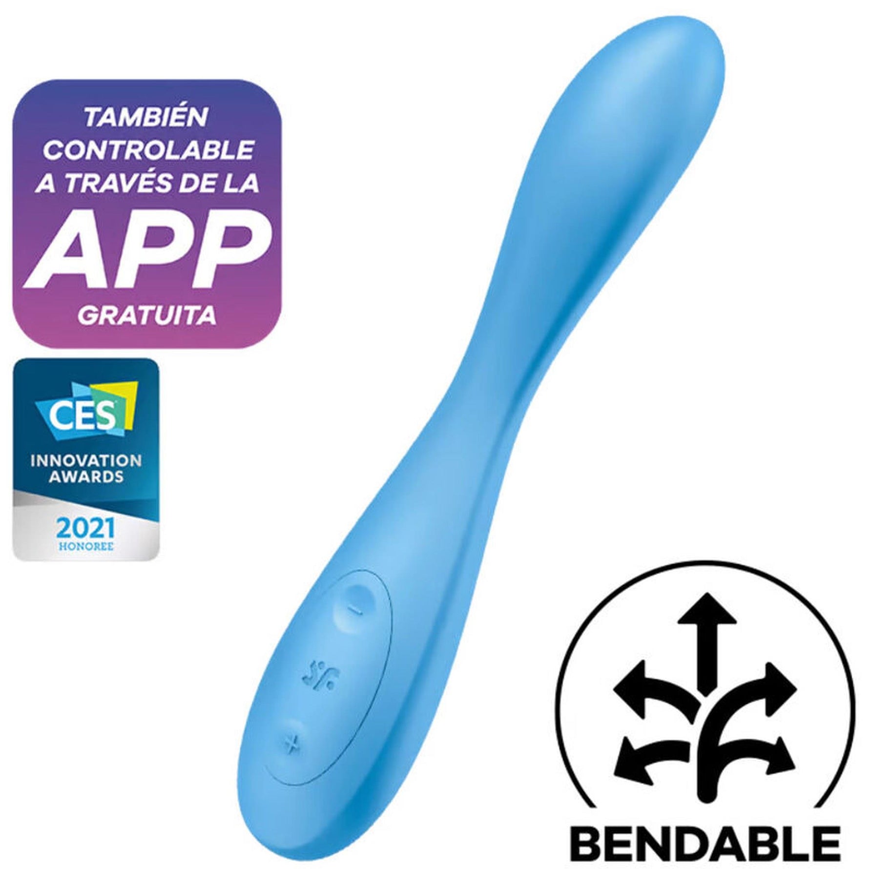 Vibrator Satisfyer Flex 4 Connect App din silicon, cu USB, pentru punctul G