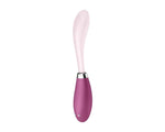 Vibrator Satisfyer Flex 3 cu punct G, silicon roșu, USB, 19,5 cm