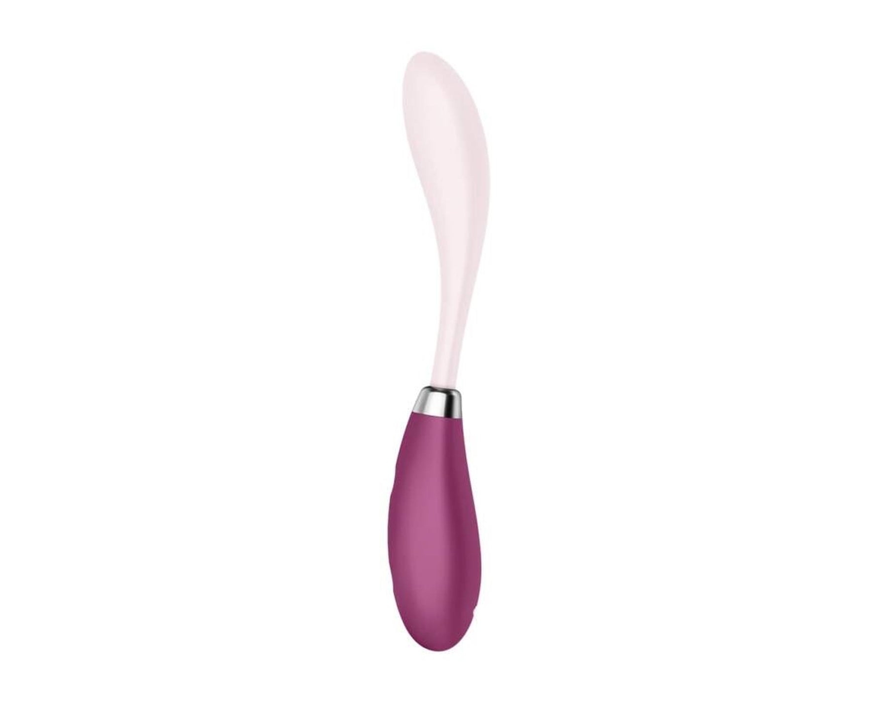 Vibrator Satisfyer Flex 3 cu punct G, silicon roșu, USB, 19,5 cm