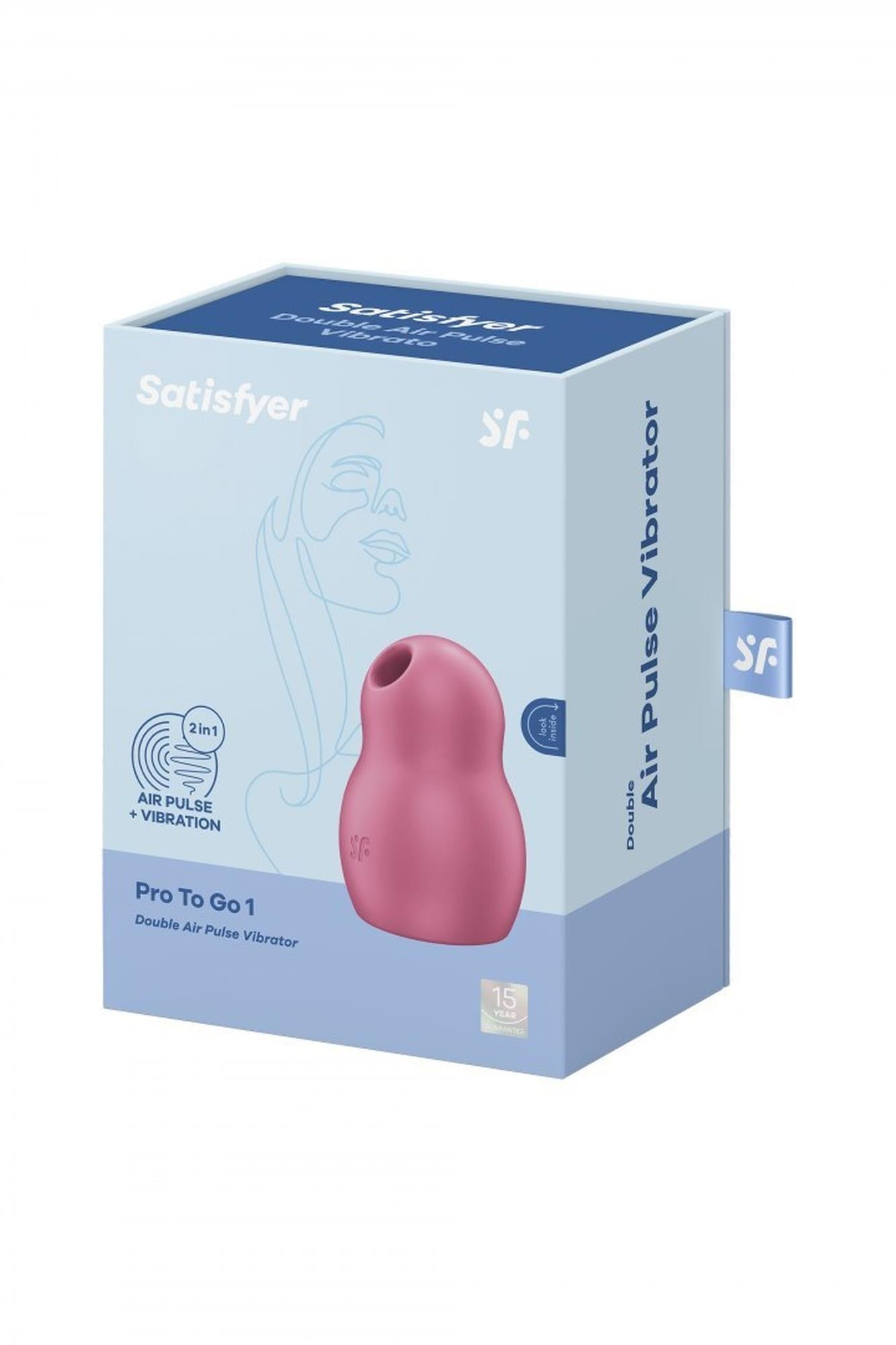 Stimulator clitoridian Satisfyer Pro To Go 1 Pressure Wave Roșu