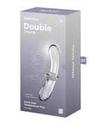 Dildo Satisfyer Dublu Cristal Transparent din Sticlă