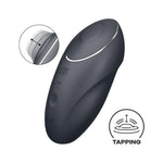 Stimulator clitoridian Satisfyer Tap Climax 1, gri, prin atingere