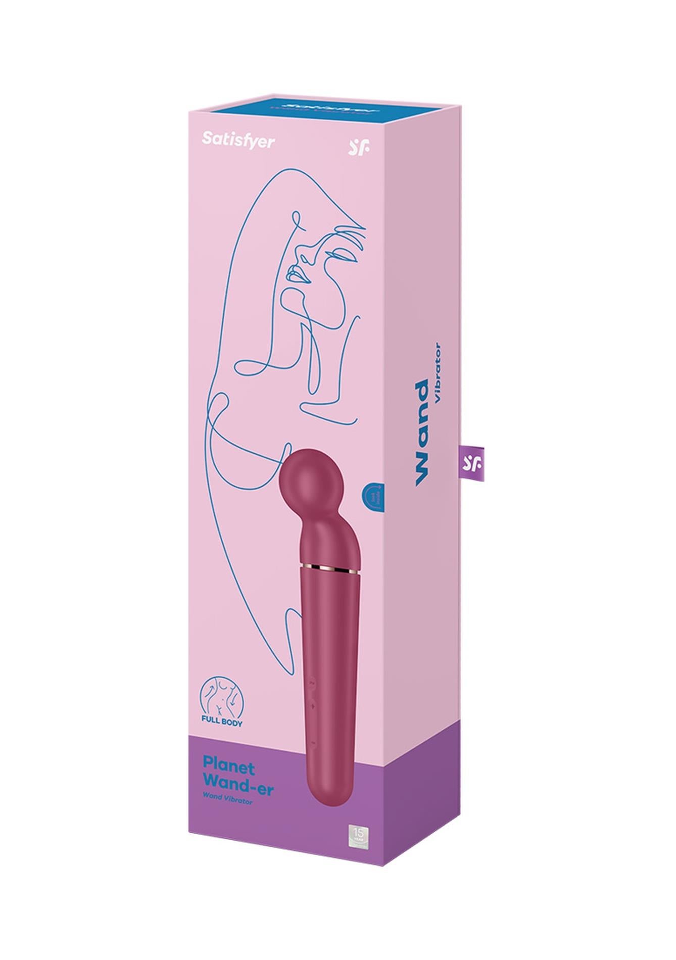 Aparat de masaj USB Satisfyer Planet Wander, culoare auriu-roz, XXL