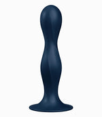 Dildo anal Satisfyer Double BallR din silicon, albastru marin