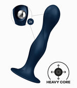 Dildo anal Satisfyer Double BallR din silicon, albastru marin