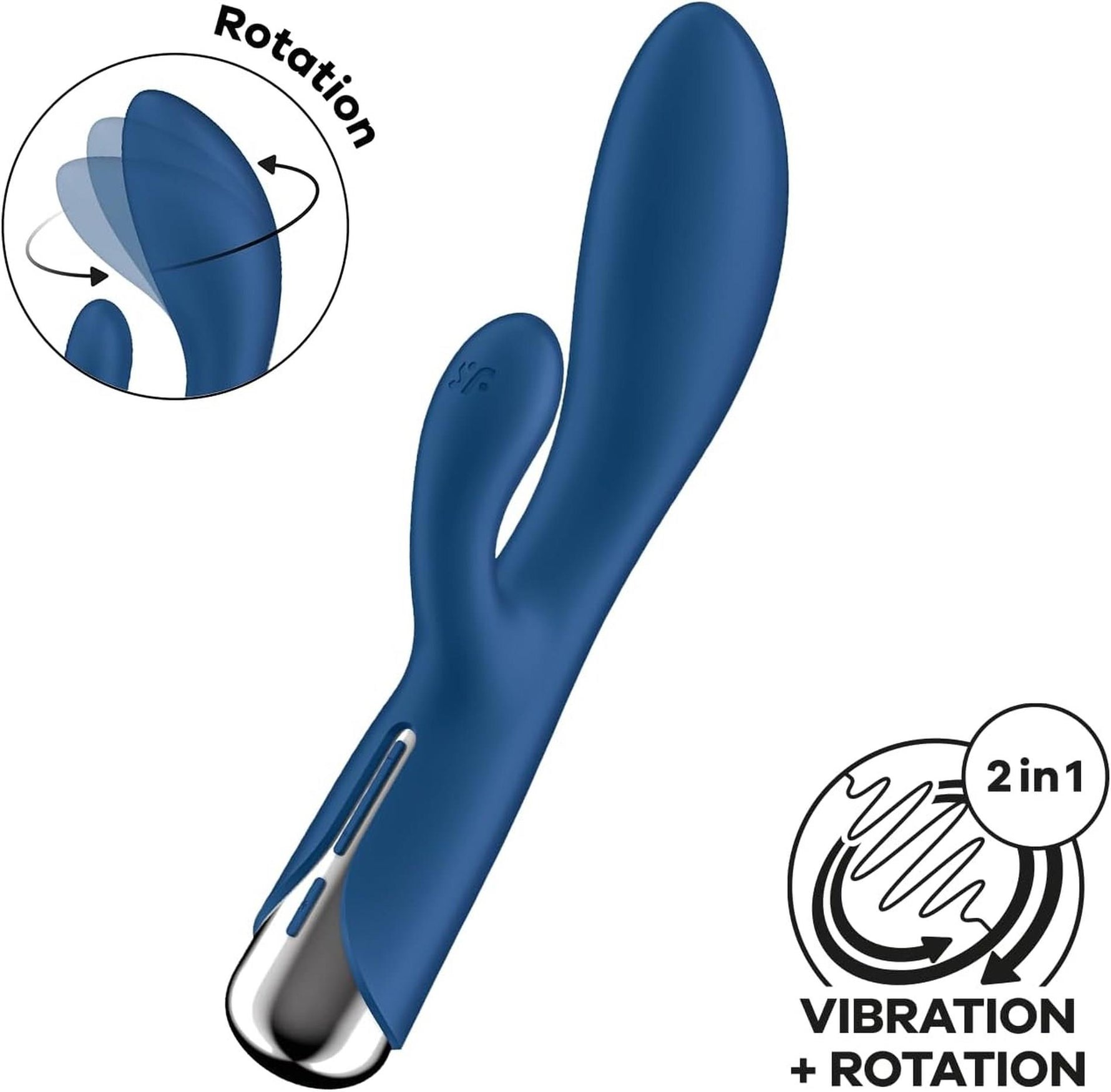 Satisfyer Iepuraș Rotativ 1 Albastru