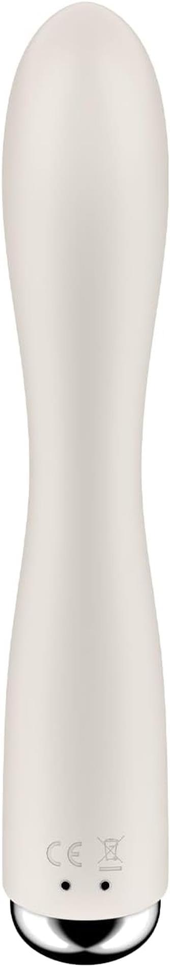 Vibrator rotativ Satisfyer Spinning Rabbit 1 Bej cu USB, în formă de iepuraș