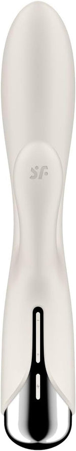 Vibrator rotativ Satisfyer Spinning Rabbit 1 Bej cu USB, în formă de iepuraș