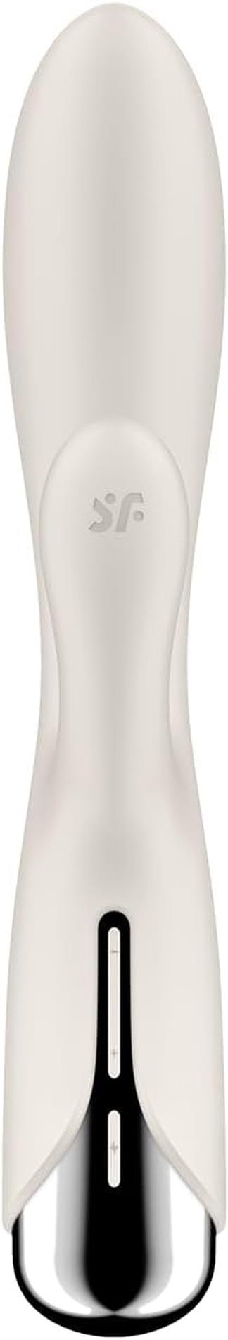 Vibrator rotativ Satisfyer Spinning Rabbit 1 Bej cu USB, în formă de iepuraș