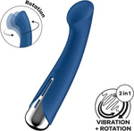 Vibrator rotativ albastru pentru punctul G Satisfyer Spinning 1