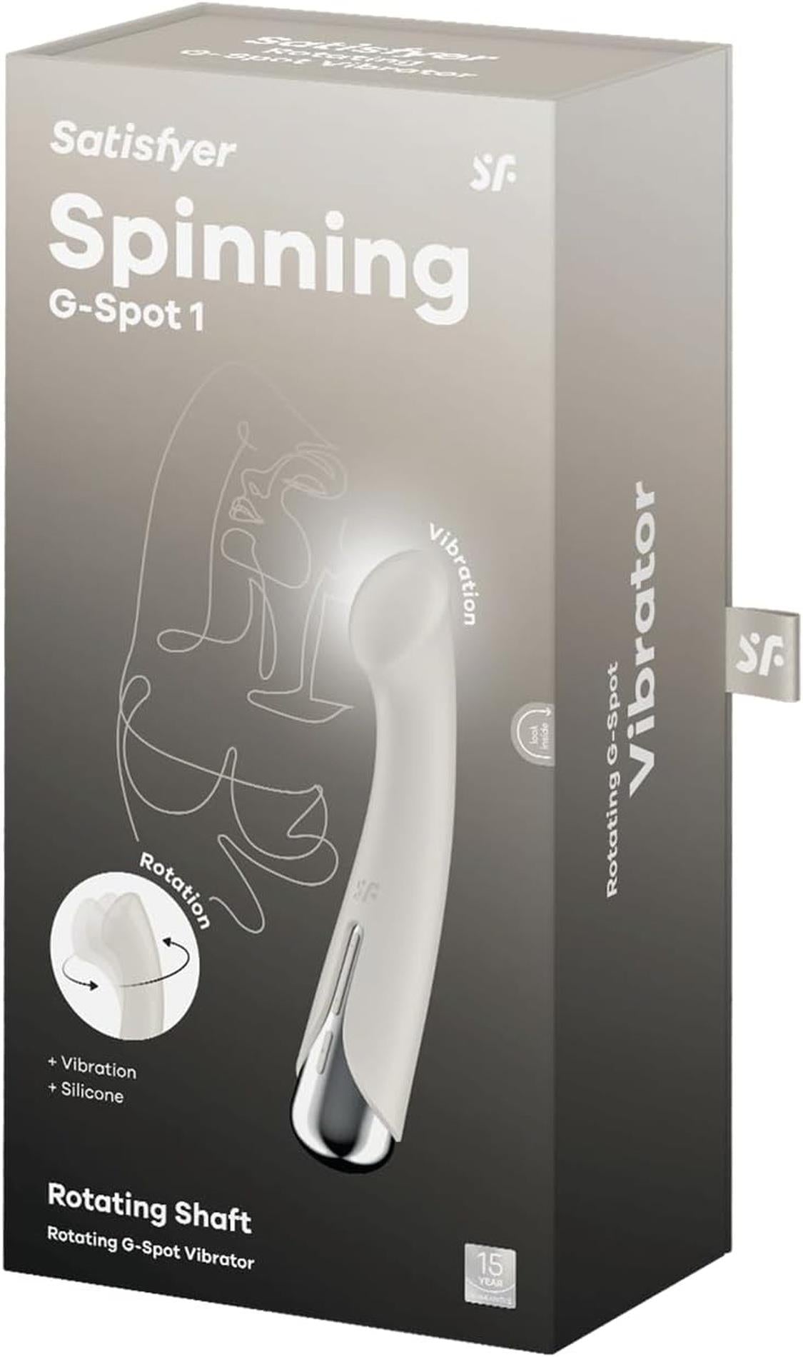 Vibrator rotativ Satisfyer Spinning G-Spot 1 bej, cu USB