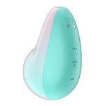 Stimulator clitoridian din silicon Satisfyer Pixie Dust, roz mentă, USB