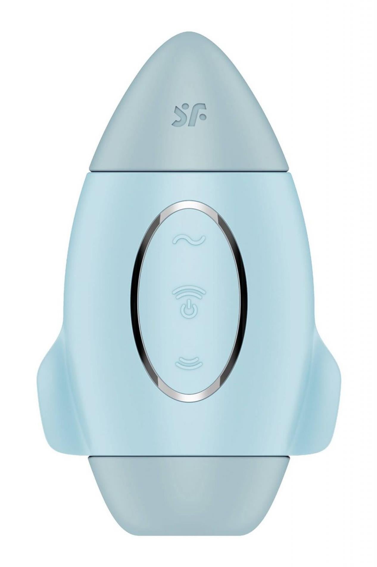 Vibrator Satisfyer Mission Control cu ​​undă de presiune, albastru