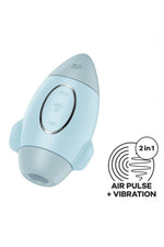 Vibrator Satisfyer Mission Control cu ​​undă de presiune, albastru