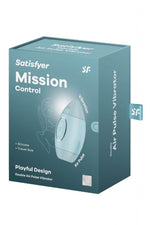 Vibrator Satisfyer Mission Control cu ​​undă de presiune, albastru