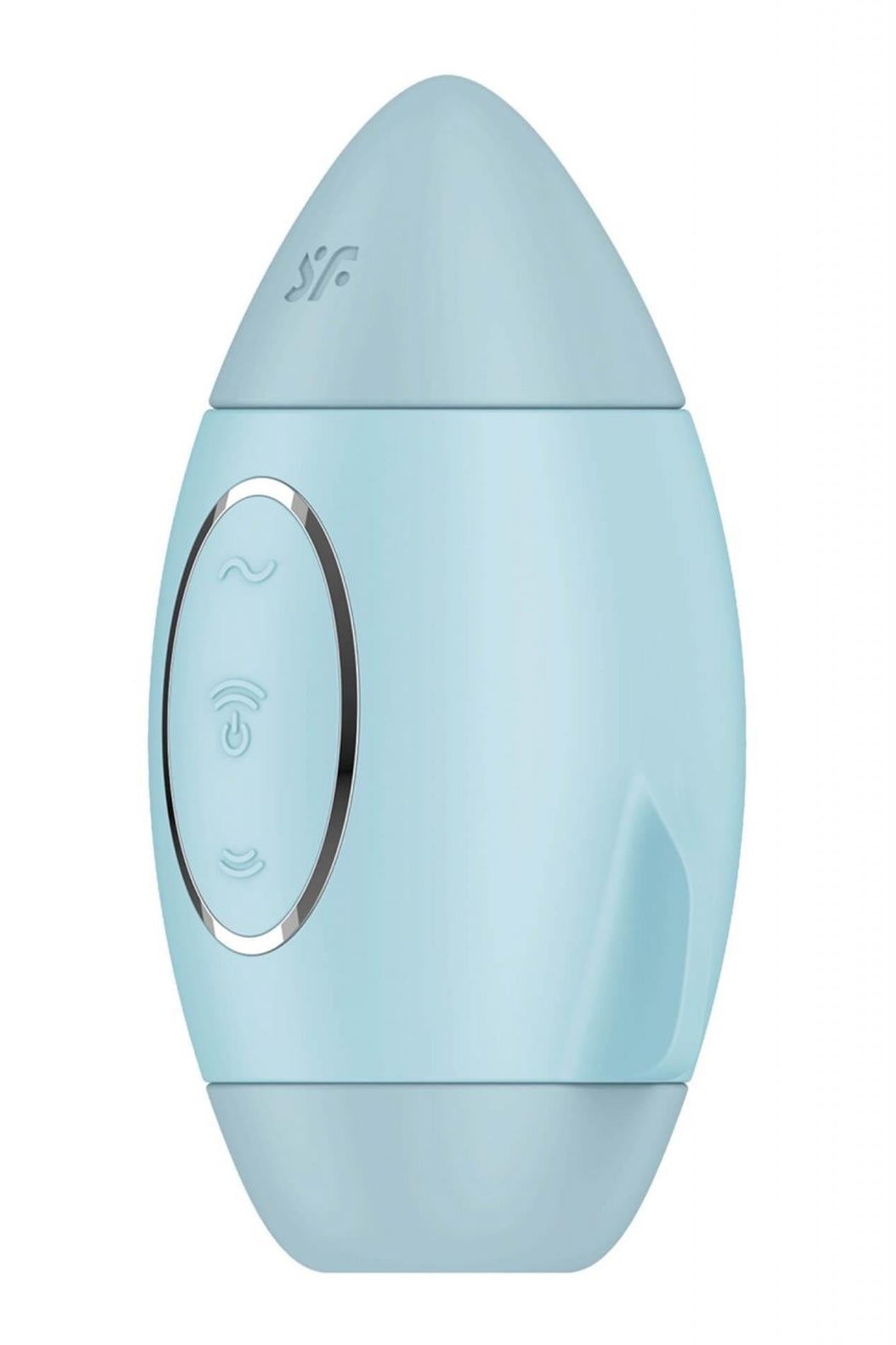 Vibrator Satisfyer Mission Control cu ​​undă de presiune, albastru