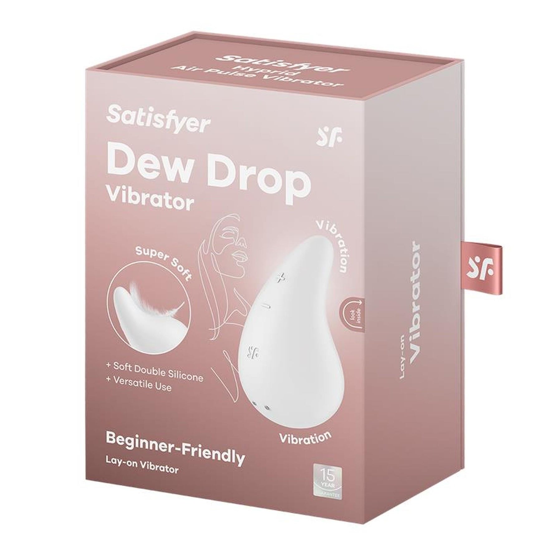 Vibrator Satisfyer Dew Drop Mini din silicon, alb