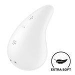 Vibrator Satisfyer Dew Drop Mini din silicon, alb