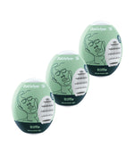 Set de 3 ouă de masturbare Satisfyer Riffle, verde deschis, alb, 7 cm