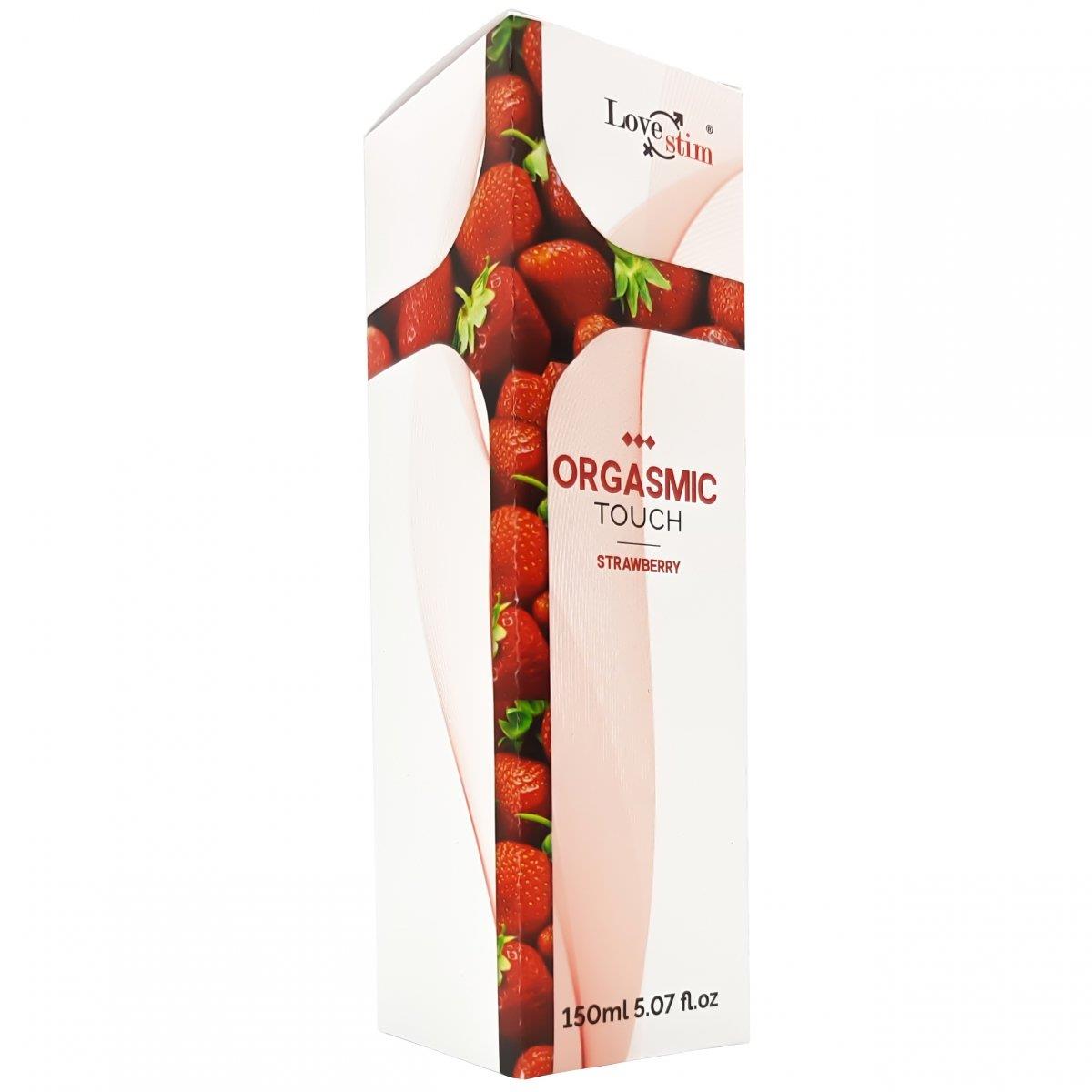 Ulei de masaj erotic LoveStim Orgasmic Touch cu căpșuni 150 ml