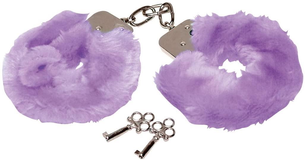 Cătușe Love Cuffs din blană moale, violet
