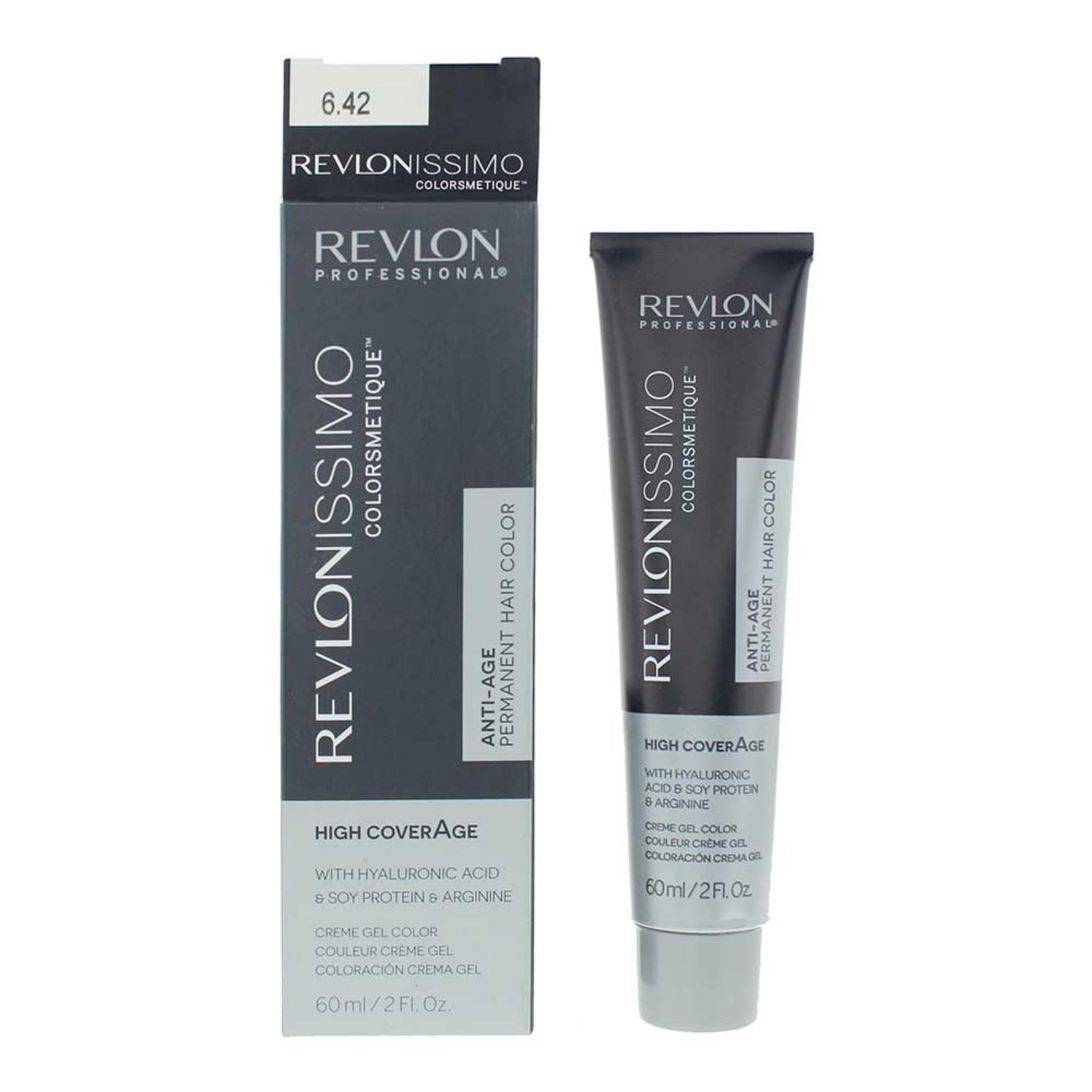 Revlon, Revlonissimo Colorsmetique, Vopsea permanentă de păr, 6.42 Dark Pearly Chestnut Blonde, 60 ml