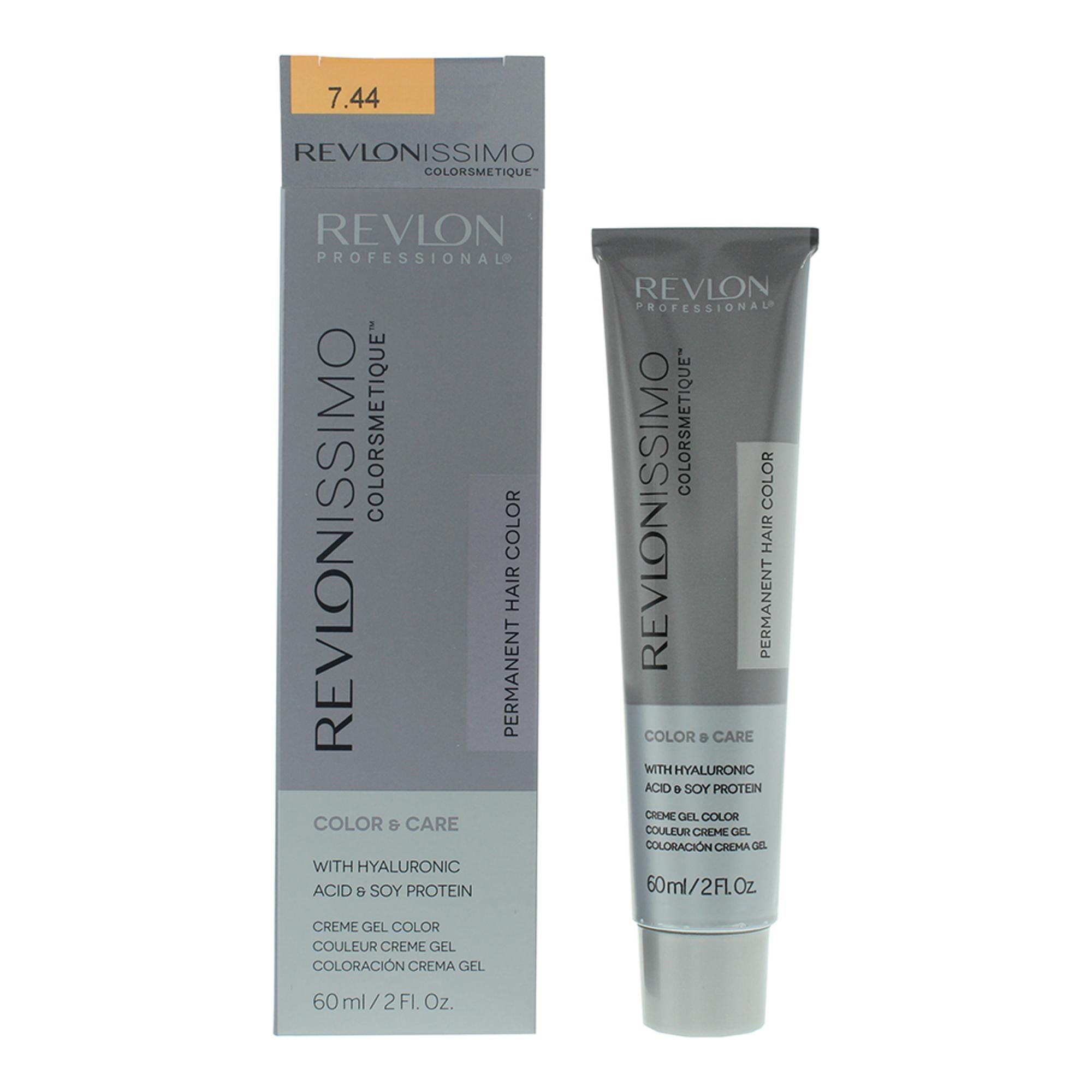 Revlon, Revlonissimo Colorsmetique, Vopsea permanentă de păr, 7.44 Medium Intensive Copper Blonde, 60 ml
