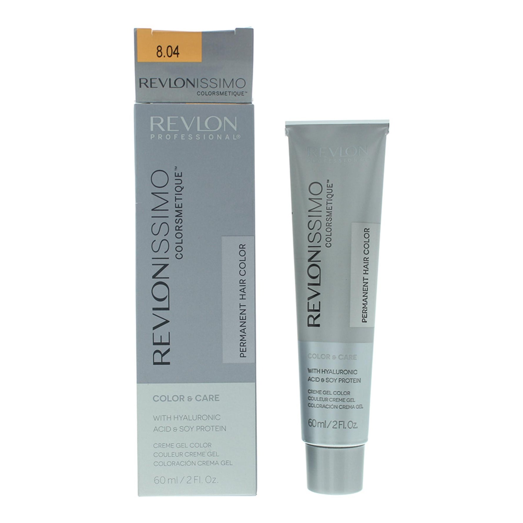Revlon, Revlonissimo Colorsmetique, Vopsea permanentă de păr, 8.04 Light Pale Copper Blonde, 60 ml