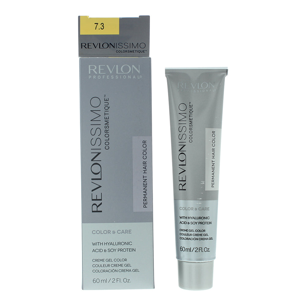 Revlon, Revlonissimo Colorsmetique, Vopsea permanentă de păr, 7.3 Golden BLonde, 60 ml