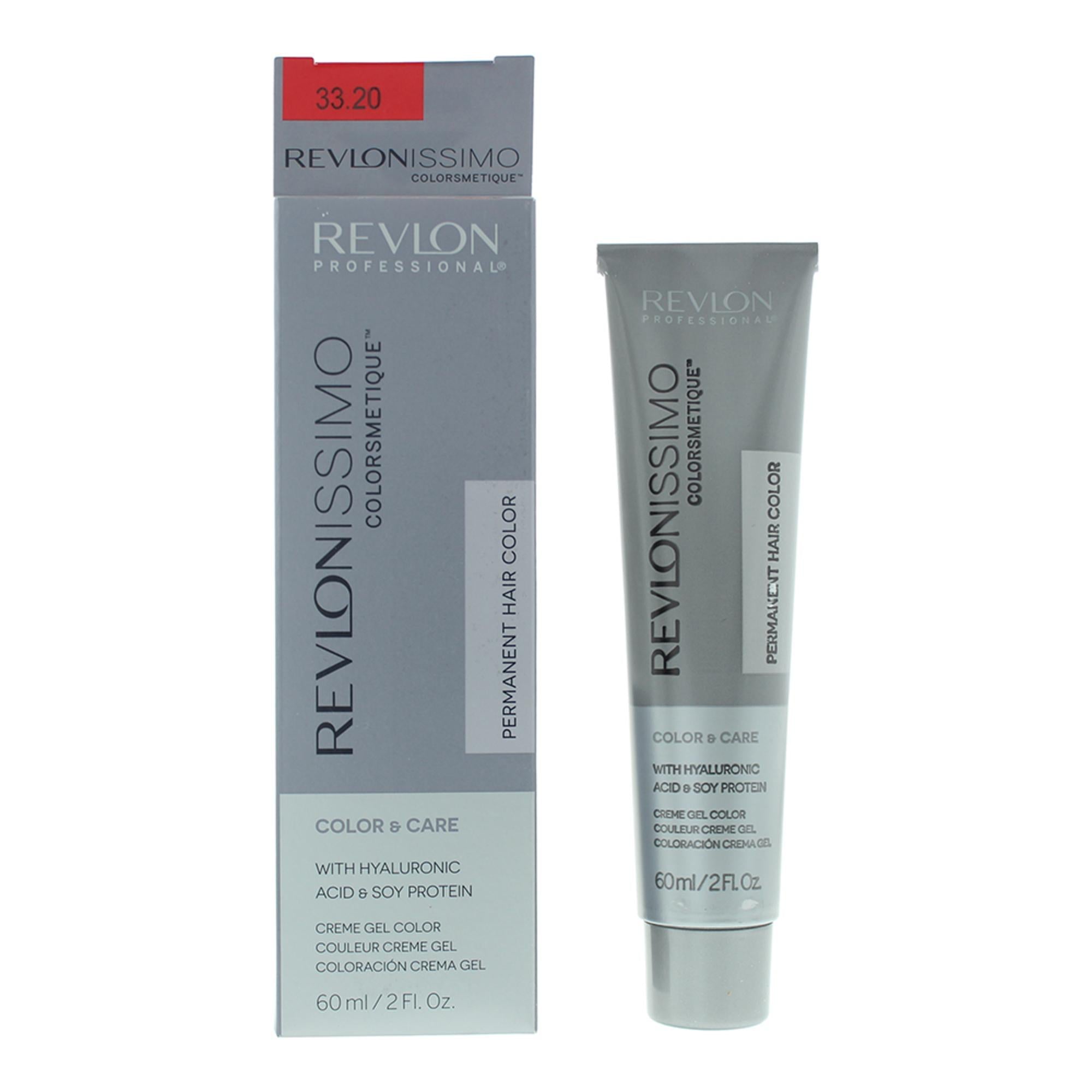 Revlon, Revlonissimo Colorsmetique, Proteina de soia, Vopsea permanentă de păr, 33.20 Intense Dark Burgundy, 60 ml