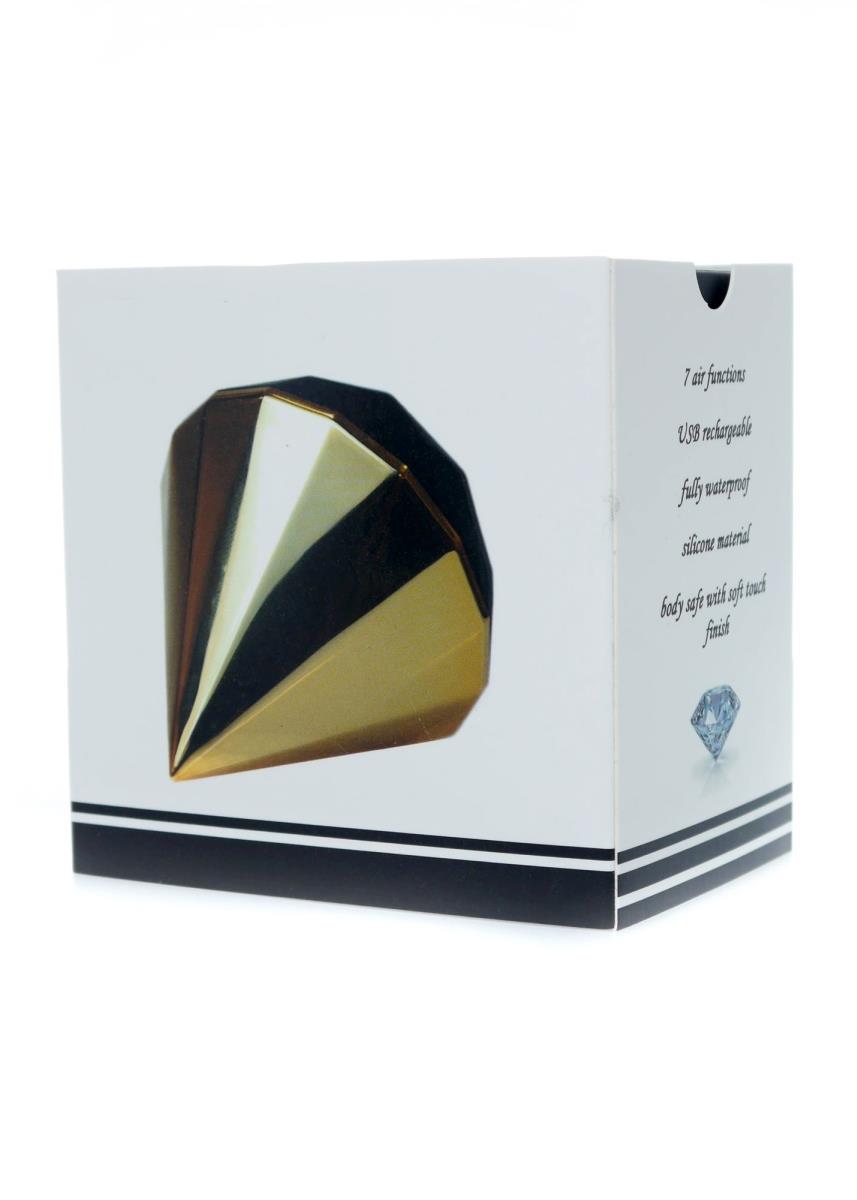 Stimulator masaj aerian Diamond, USB auriu, 7 funcții