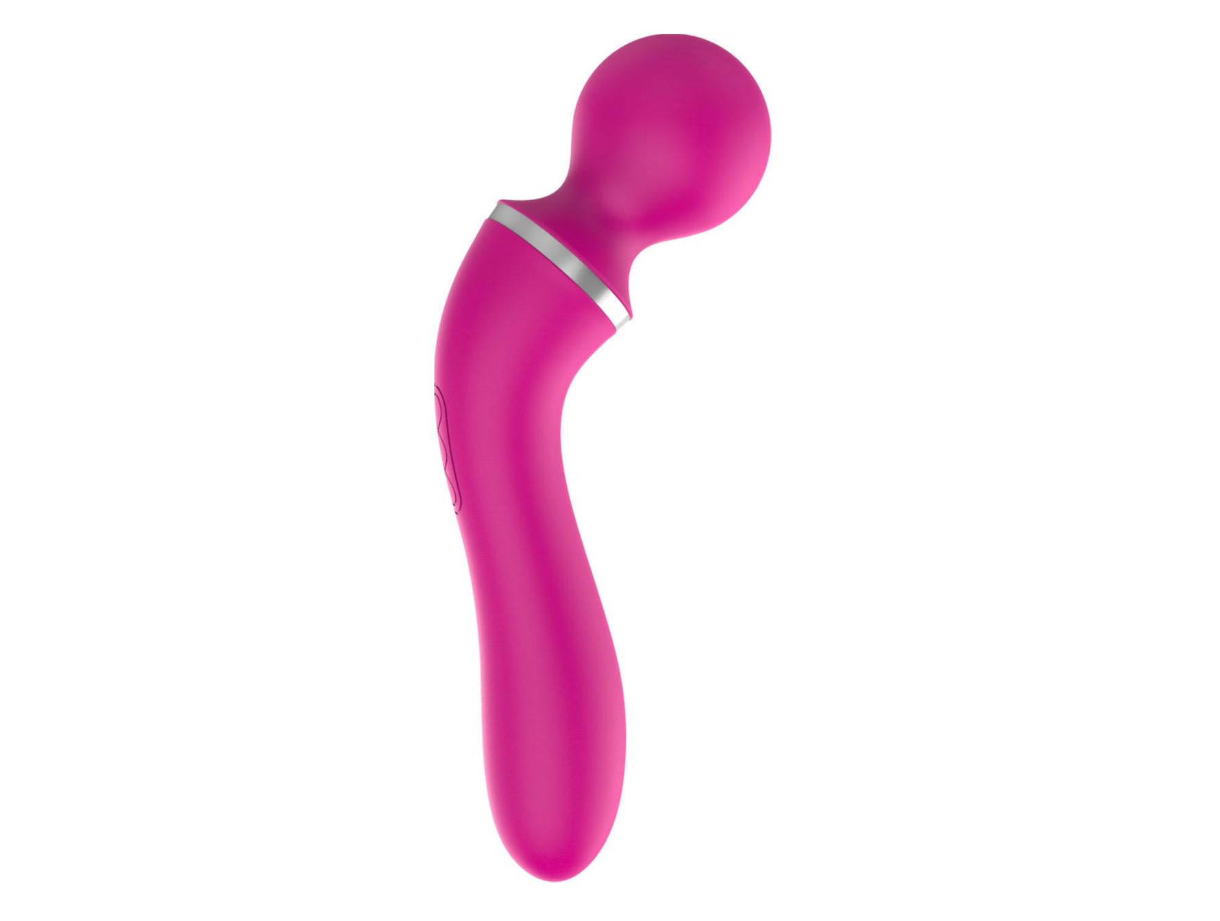 Aparat de masaj dublu cu husă din silicon, USB, impermeabil, roz, 20 cm