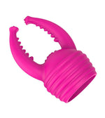 Aparat de masaj dublu cu husă din silicon, USB, impermeabil, roz, 20 cm