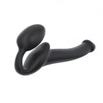 Strapon fără bretele flexibil semi-realist Straponme negru M 17 cm
