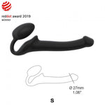 Strapon fără bretele flexibil semi-realist Straponme negru M 17 cm