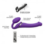 Curea vibratoare Strap-on-me silicon M violet USB impermeabil