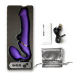 Curea vibratoare Strap-on-me silicon M violet USB impermeabil