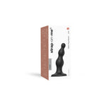 Dildo din silicon cu mărgele Strap-on-me negru S