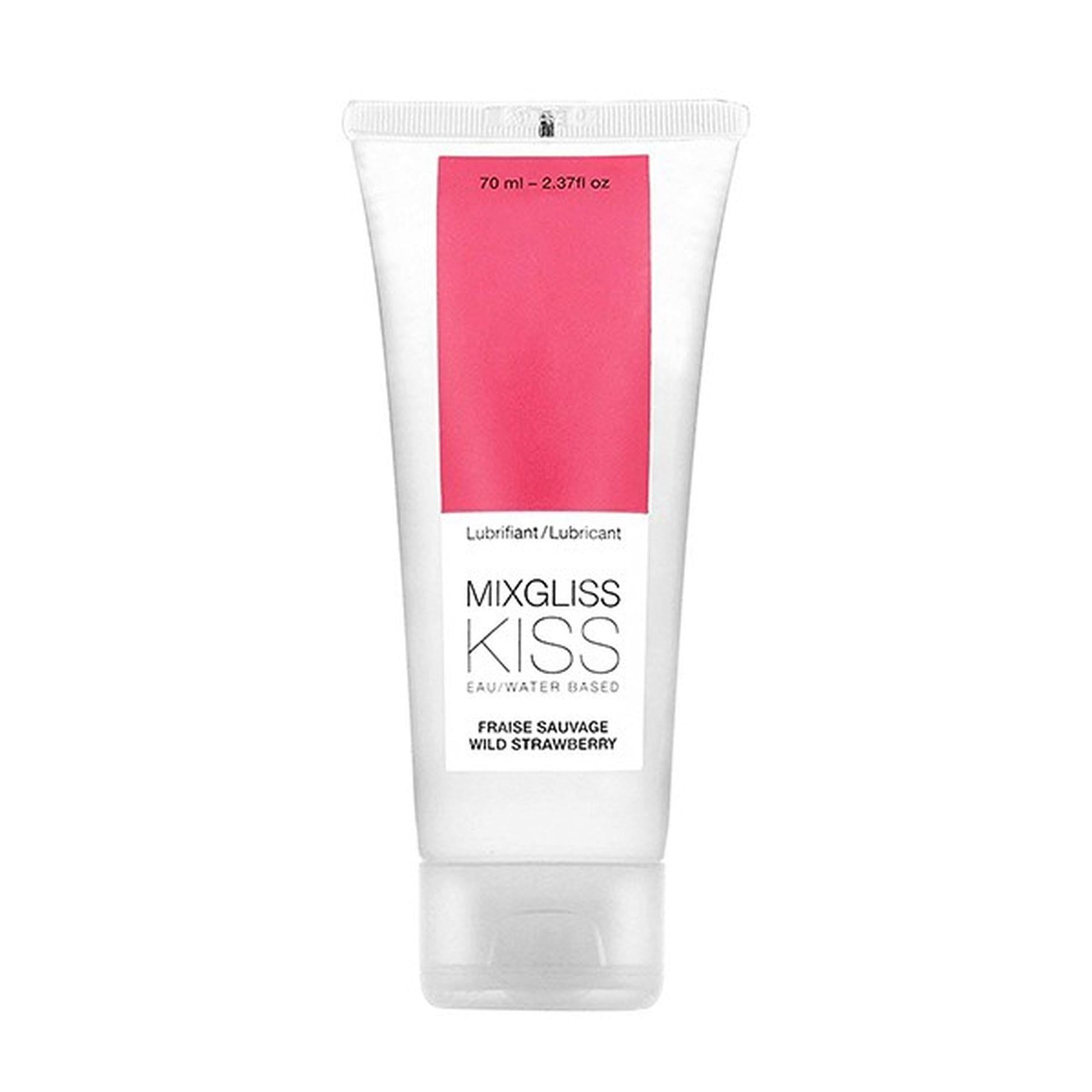 Lubrifiant pe bază de apă Mixgliss Kiss Căpșuni 70 ml