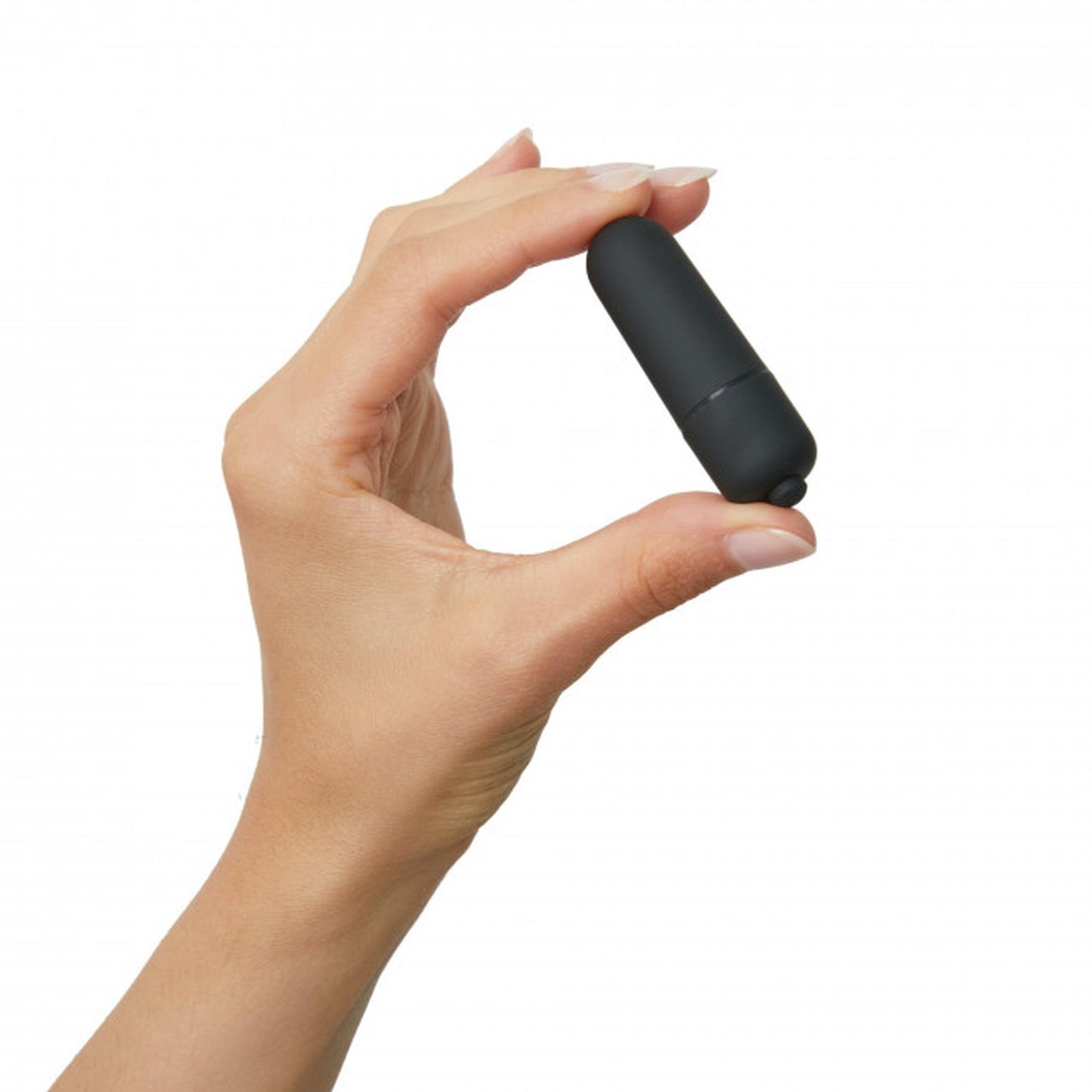 WAOUHHH Mini vibrator Love to Love, negru onix, 7 moduri, 6 cm