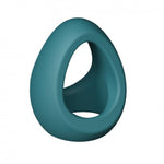 Inel dublu pentru penis Flux Ring Love to Love din silicon albastru marin