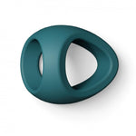 Inel dublu pentru penis Flux Ring Love to Love din silicon albastru marin