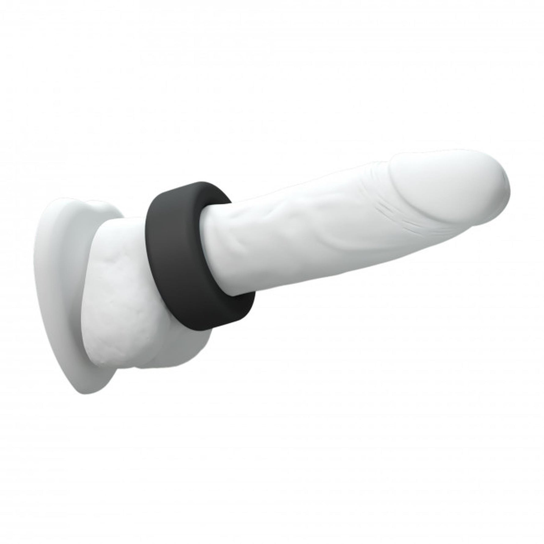 Inel pentru penis Cool Ring Love to Love din silicon, negru, onix