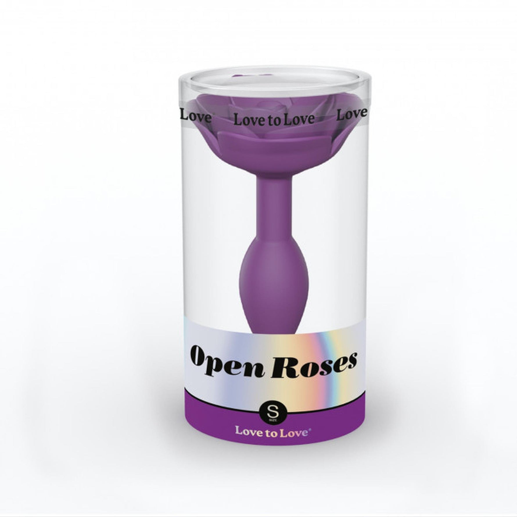 Dop anal din silicon Open Roses Love to Love, violet, S, 8 cm