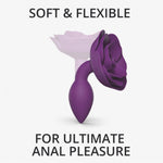 Dop anal din silicon Open Roses Love to Love, violet, S, 8 cm