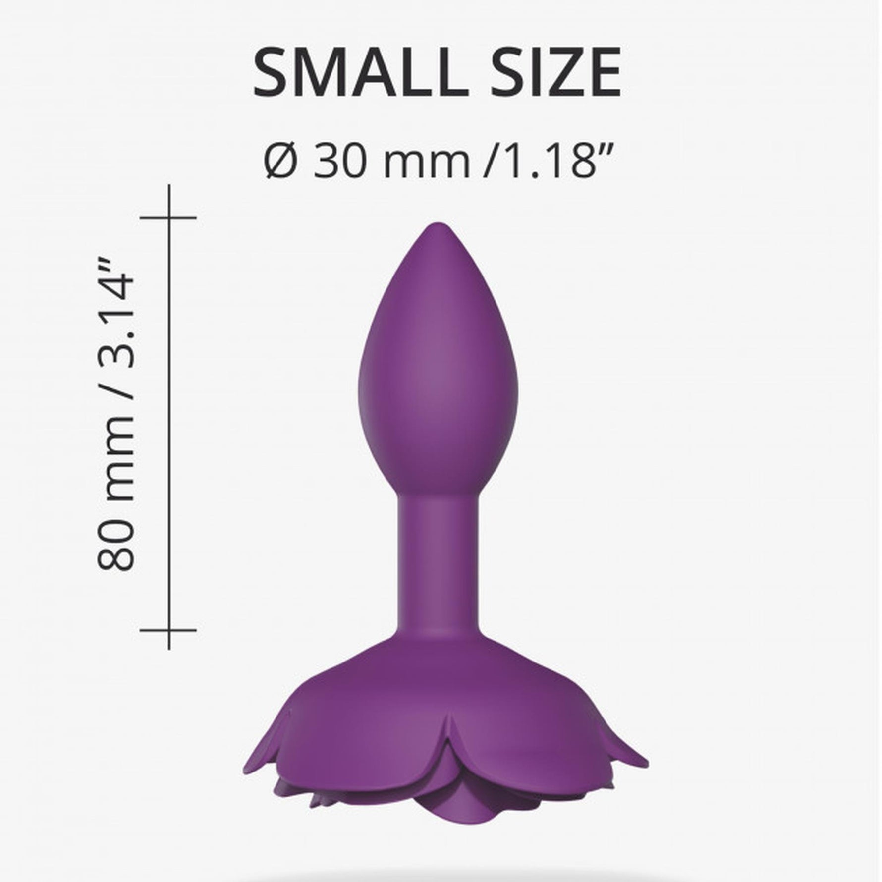 Dop anal din silicon Open Roses Love to Love, violet, S, 8 cm